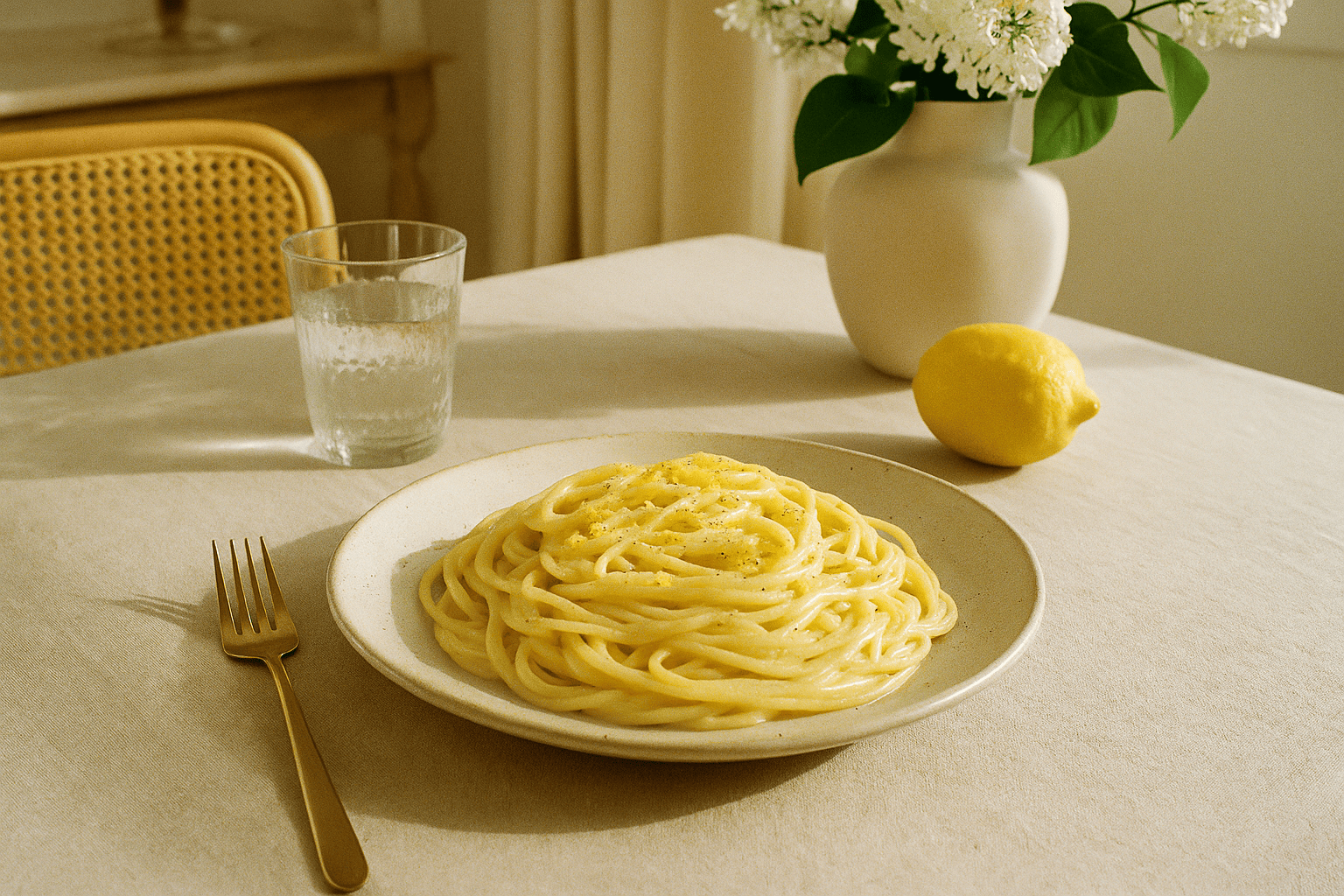 Einfache Zitronen Pasta