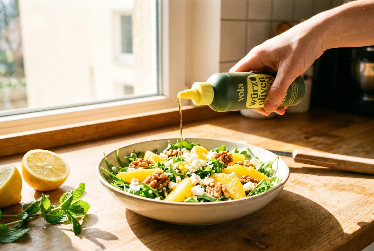 Zitrusöl-Dressing: Anti-entzündlicher Salat in 5 Minuten Vola Food GmbH