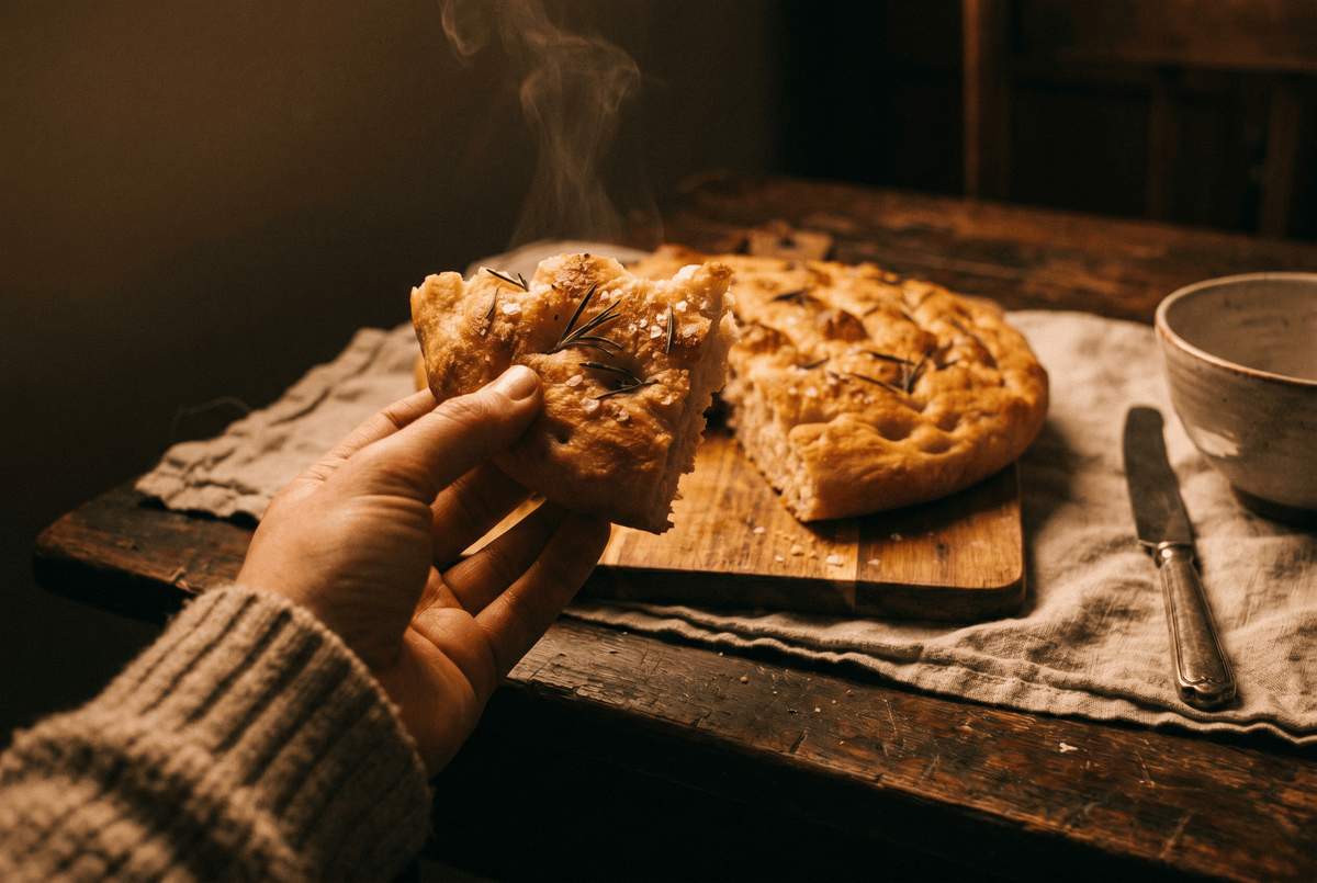 Focaccia mit Olivenöl: Das gesundeste Brot der mediterranen Küche