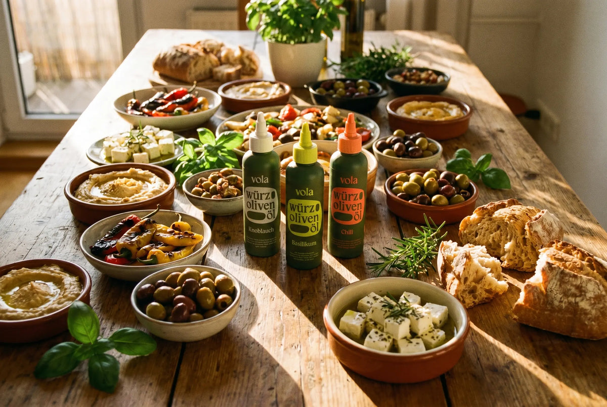Mediterrane Antipasti: Gesunde Vorspeisen mit Würzöl-Dips Vola Food GmbH