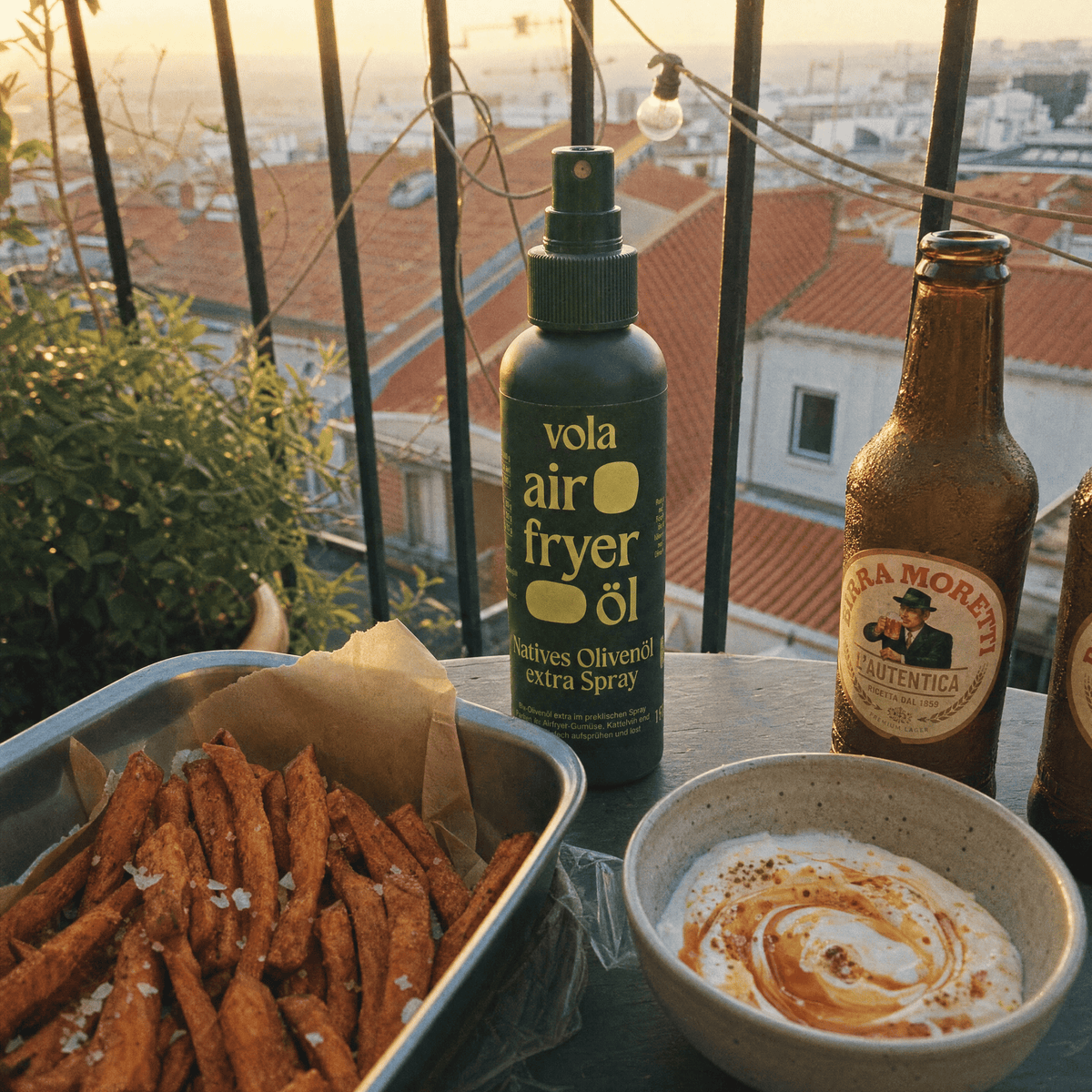 Süßkartoffel Pommes aus dem Air Fryer: Endlich wirklich knusprig Vola Food GmbH