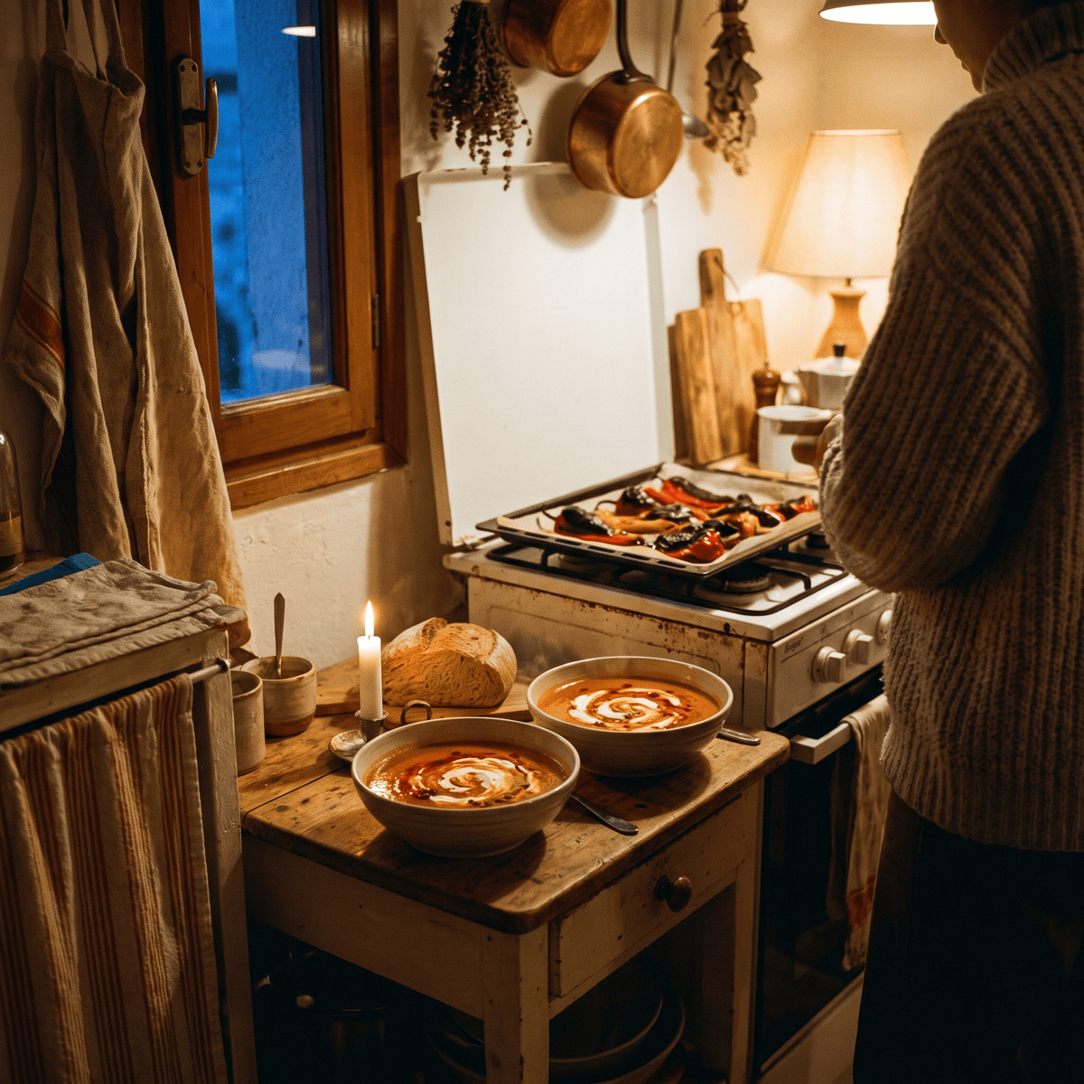 Geröstete Paprikasuppe: Cremig, rauchig, mit Chiliöl-Finish