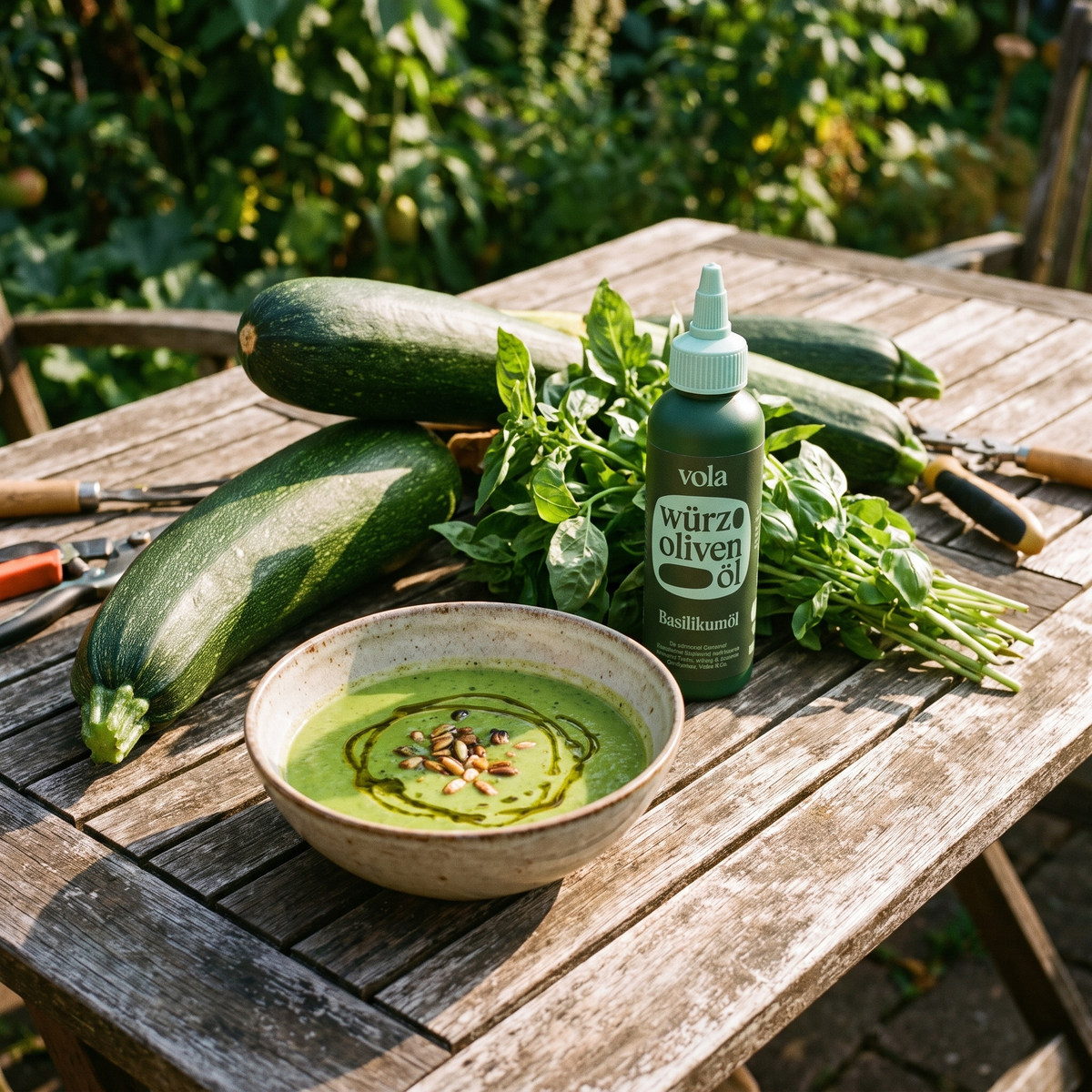 Zucchini-Basilikum-Suppe: Grün, cremig und in 20 Minuten fertig
