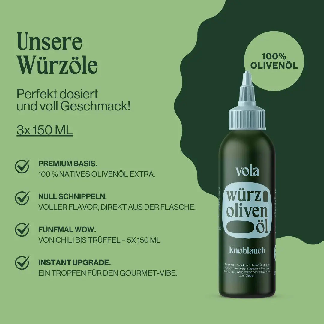 Würzöle 5er Set + Bio Olivenöl kaltgepresst Vola Food GmbH - kaltgerpesstes Olivenöl