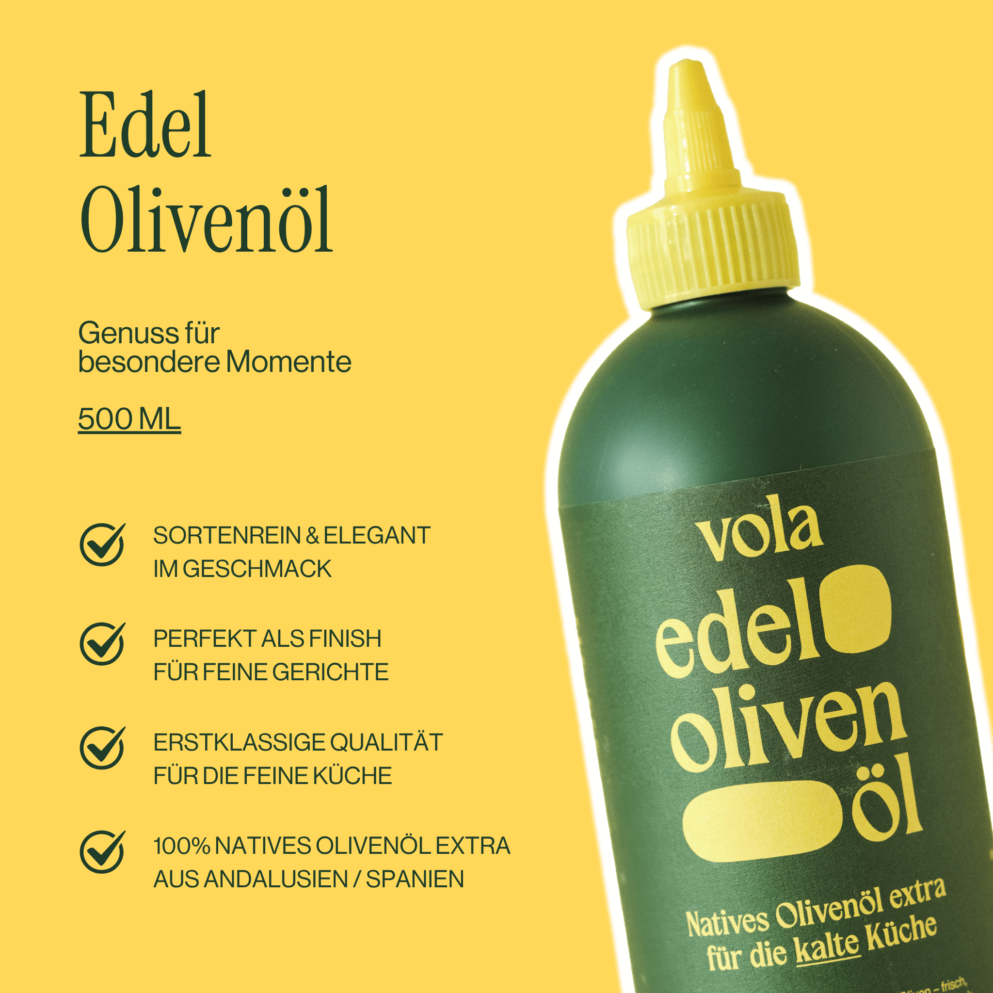 Edel Olivenöl | Premium Olivenöl für das perfekte Finish Vola Food GmbH - kaltgerpesstes Olivenöl
