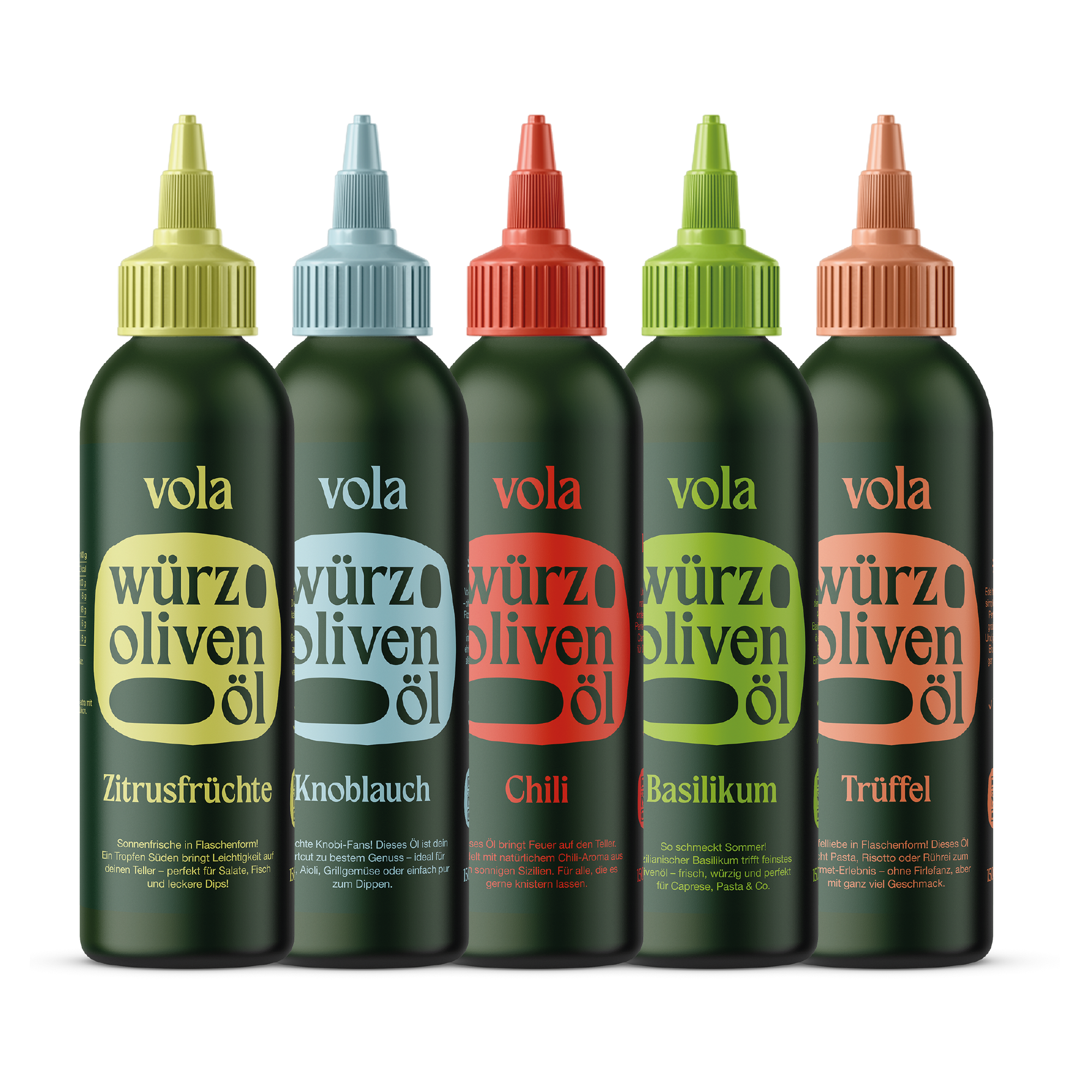 Alle guten Dinge sind fünf – das Vola Würzöl-Bundle