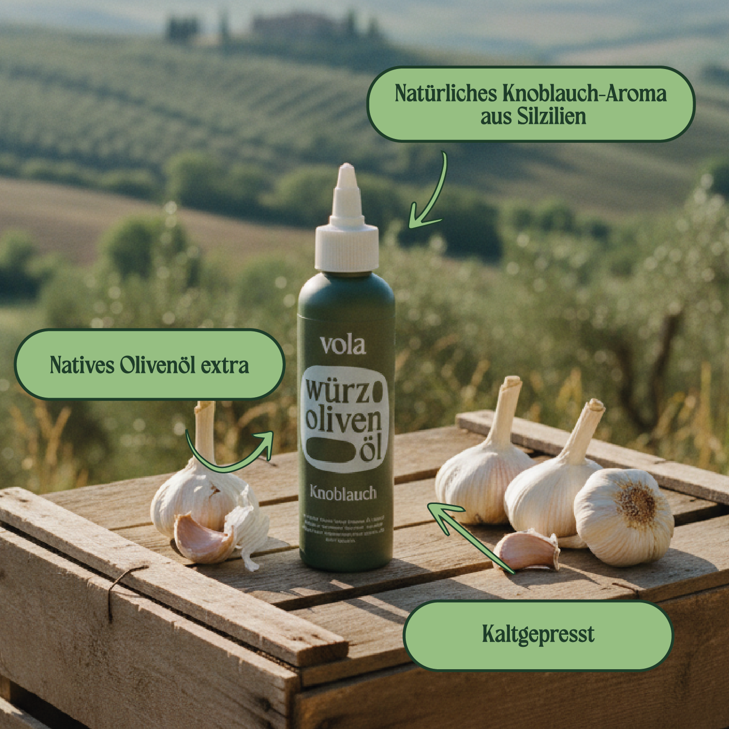 Das Öl, bei dem Knoblauch endlich die Hauptrolle spielt.