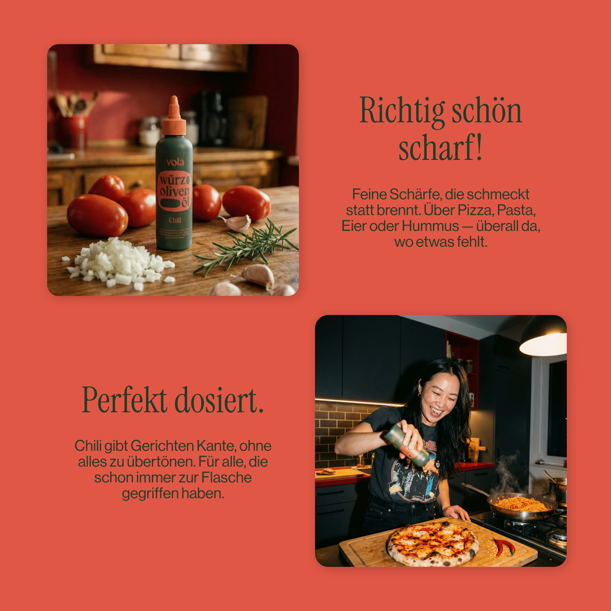 Chiliöl | Scharfes Olivenöl für Pasta & Wok Vola Food GmbH - kaltgerpesstes Olivenöl