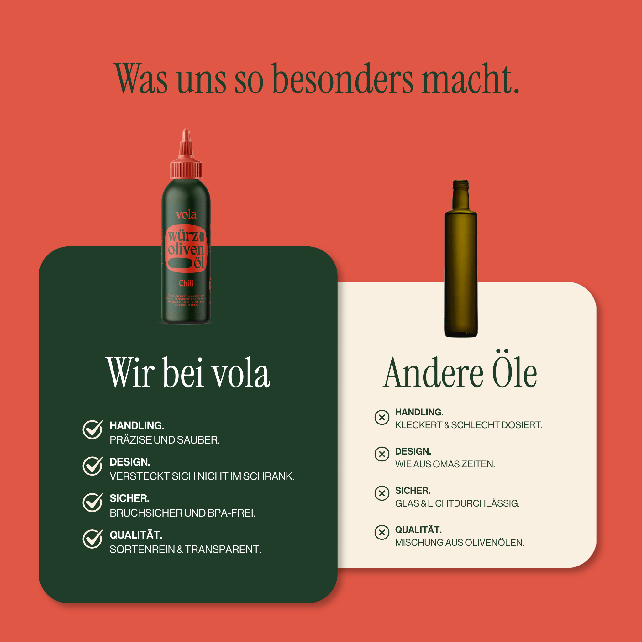 Chiliöl | Scharfes Olivenöl für Pasta & Wok Vola Food GmbH - kaltgerpesstes Olivenöl
