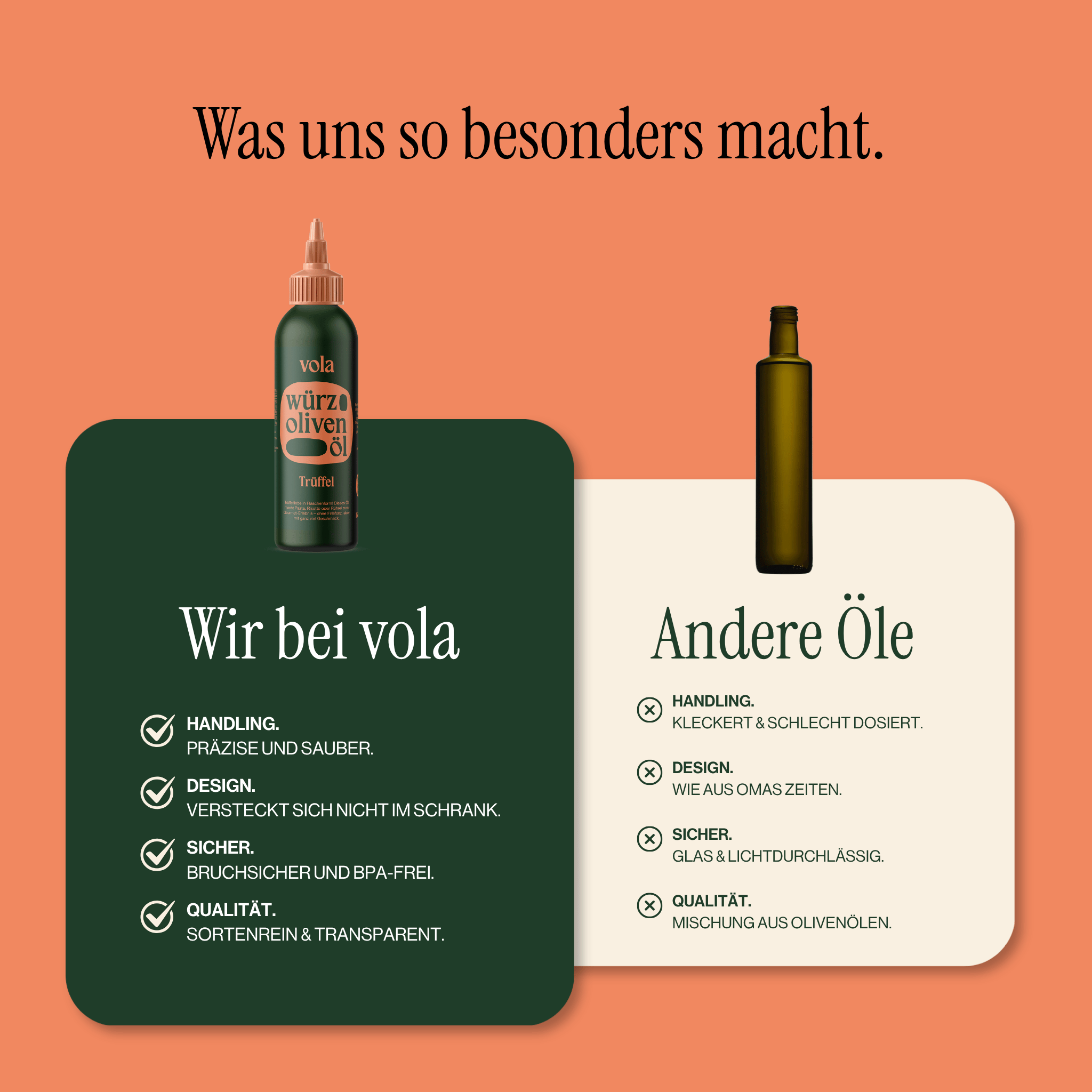 Trüffelöl | Edles Aroma für Pasta & Steak Vola Food GmbH - kaltgerpesstes Olivenöl