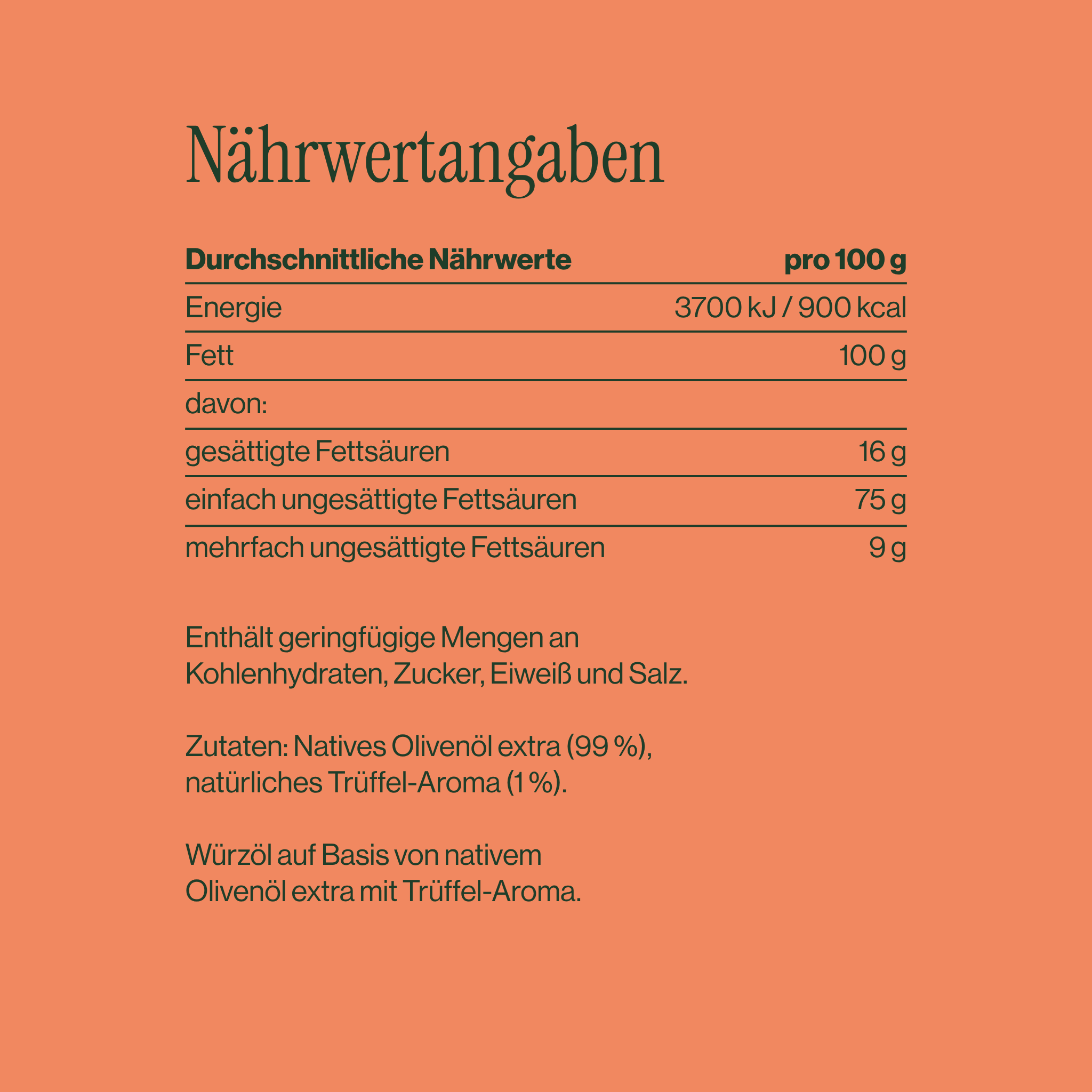 Trüffelöl | Edles Aroma für Pasta & Steak Vola Food GmbH - kaltgerpesstes Olivenöl