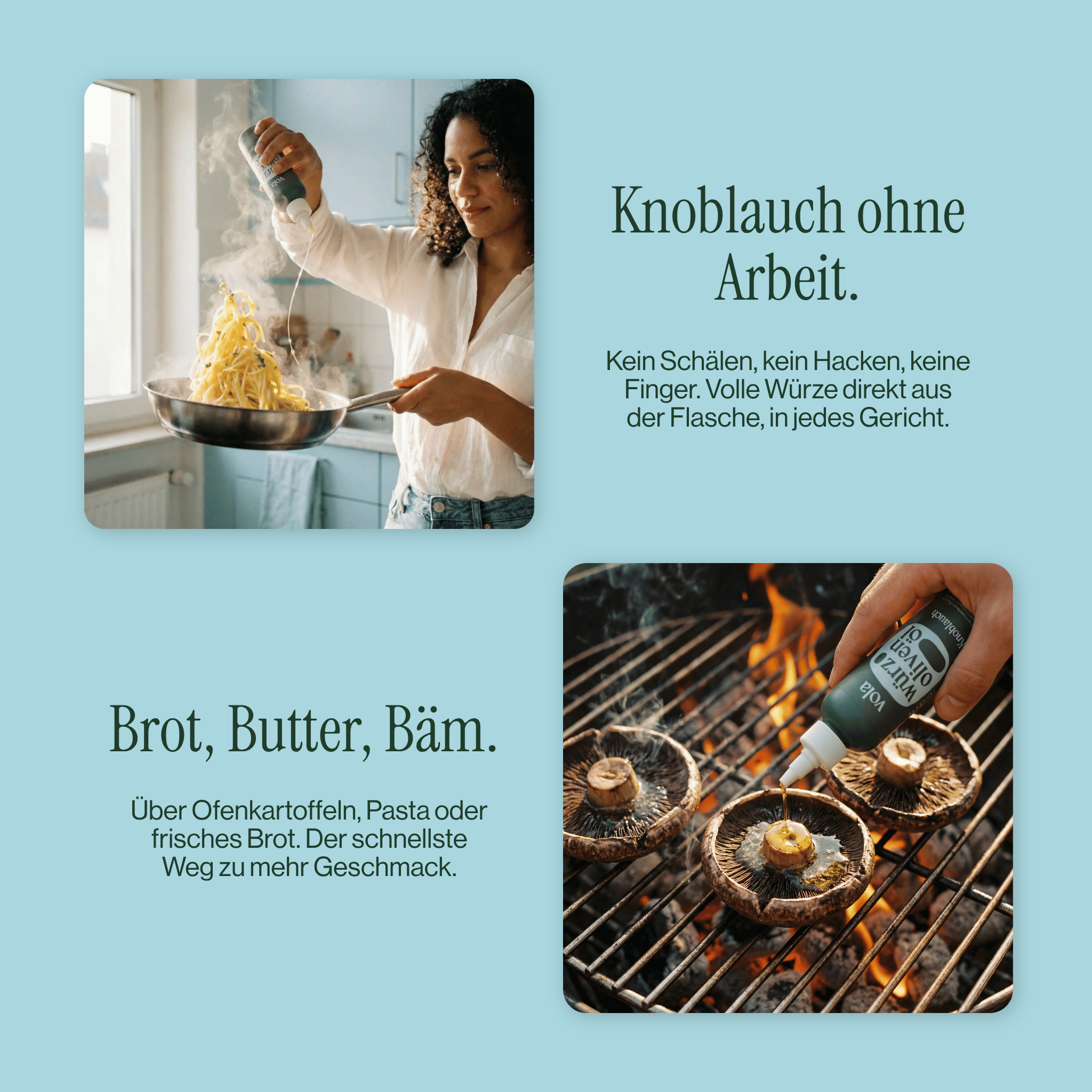 Knoblauchöl | Intensives Olivenöl mit Knoblauch Vola Food GmbH - kaltgerpesstes Olivenöl