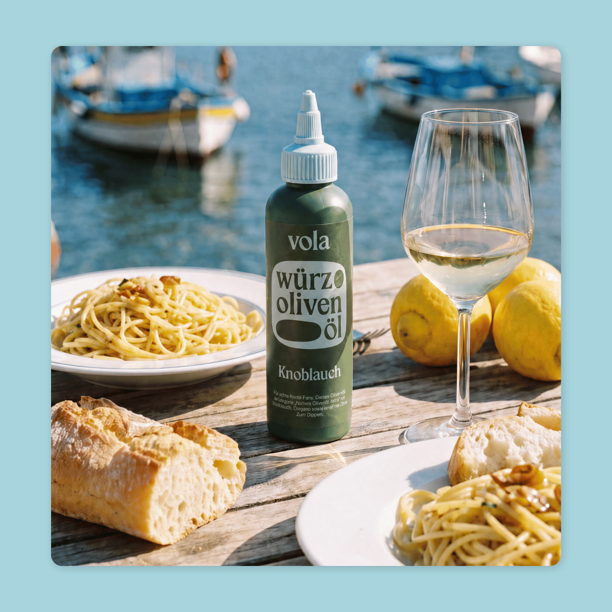Knoblauchöl | Intensives Olivenöl mit Knoblauch Vola Food GmbH - kaltgerpesstes Olivenöl