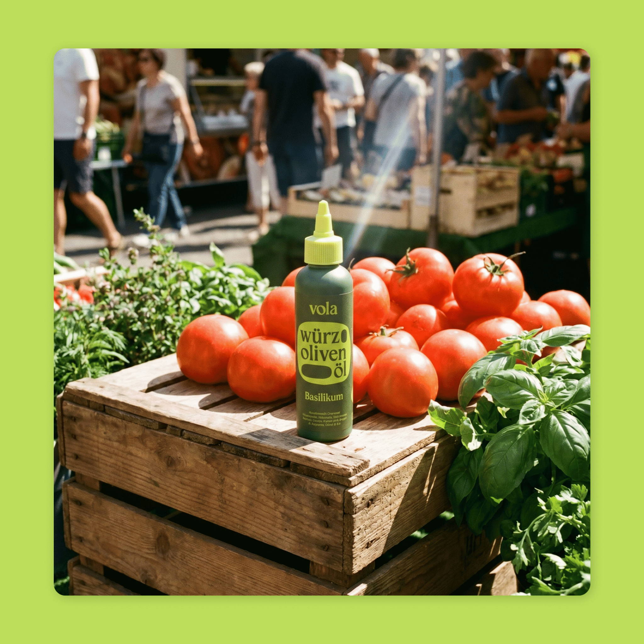 Basilikumöl | Mediterranes Olivenöl mit Basilikum Vola Food GmbH - kaltgerpesstes Olivenöl
